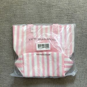 Victoria’s Secret Pink Stripe Cooler Tote Beach Bag
